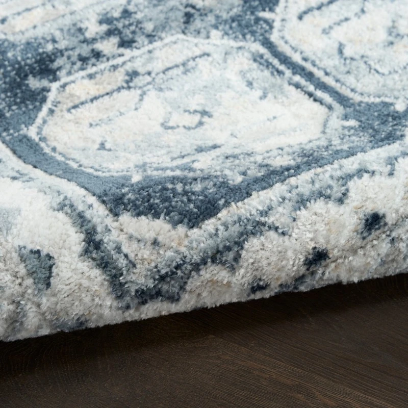 Nourison Dekor Grey Navy DEK01 5 ft. 3 in. X 7 ft. Rect. Rug