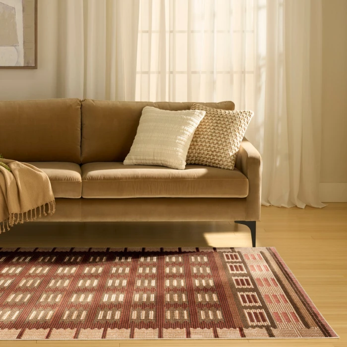 Nourison Nordic Rust NRC16 4 ft. X 6 ft. Rect. Rug