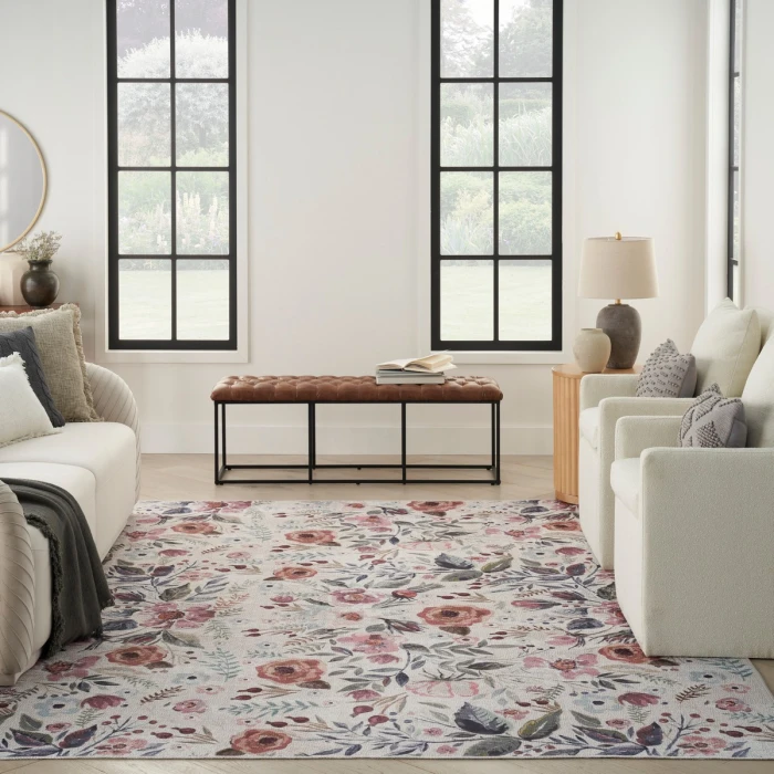 Nourison Nourison Washables Ivory Pink NWB01 9 ft. 2 in. X 12 ft. Rect. Rug