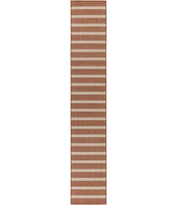Nourison Home Positano POS03 Terracotta Ivory 2 ft. 2 in. X 12 ft. Area Rug