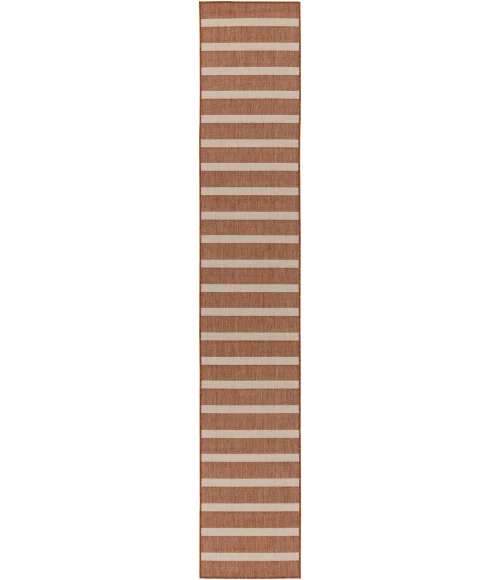 Nourison Positano Terracotta Ivory POS03 2 ft. 2 in. X 12 ft. Rect. Rug