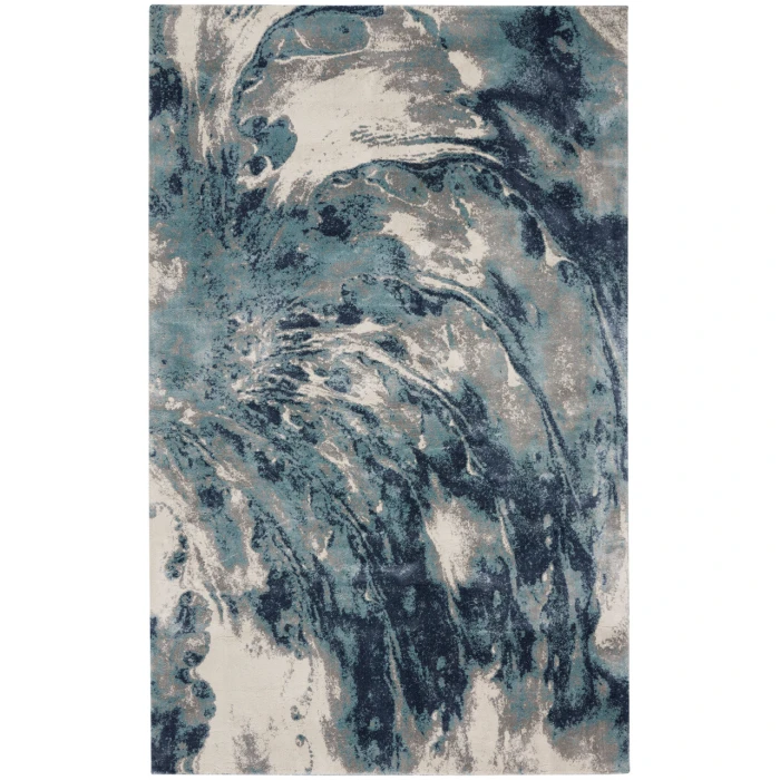 Nourison American Manor Blue Ivory AMR03 7 ft. 10 in. X 9 ft. 10 in. Rectangle Rug
