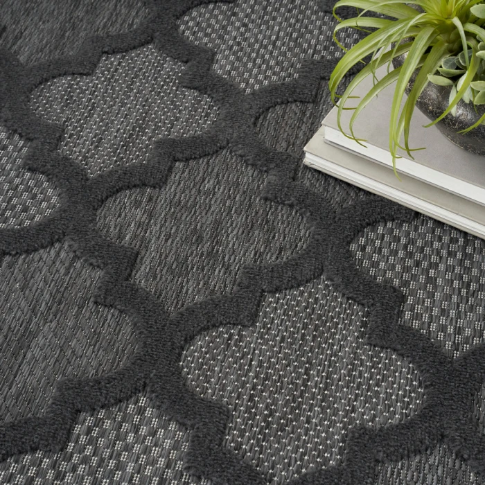 Nourison Easy Care Area Rug NES01 Charcoal/Black