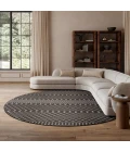 Nourison Positano Black POS02 10ft. Round Rug