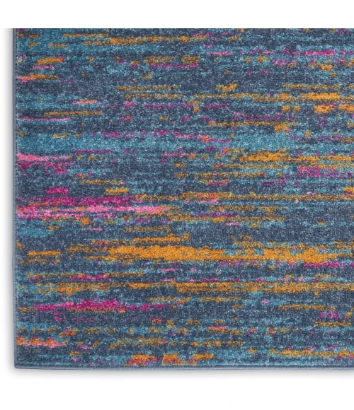 Nourison Passion Blue Multicolor PSN35 5ft.3in. x 7ft.3in. Rect. Rug