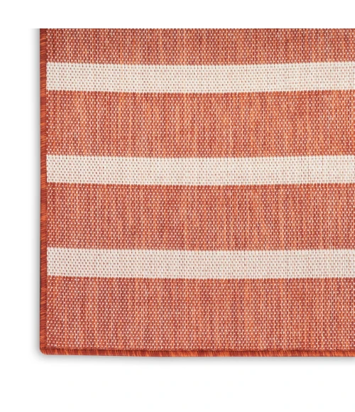 Nourison Positano Terracotta Ivory POS03 5 ft. X 7 ft. Rect. Rug