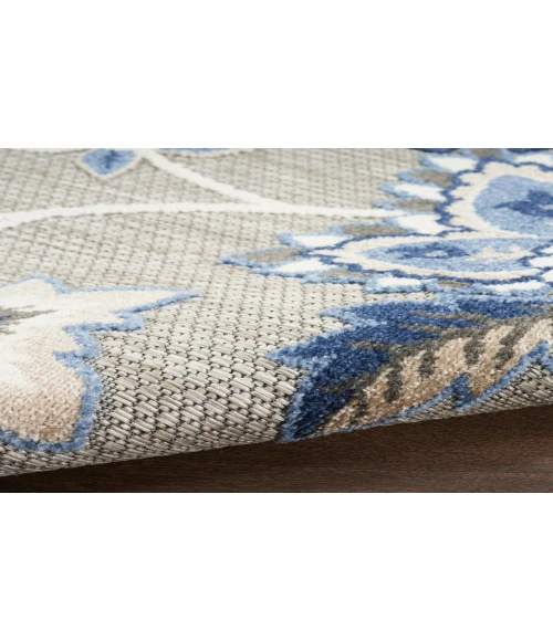 Nourison Aloha Blue Grey ALH31 2 ft. X 6 ft. Rectangle Rug