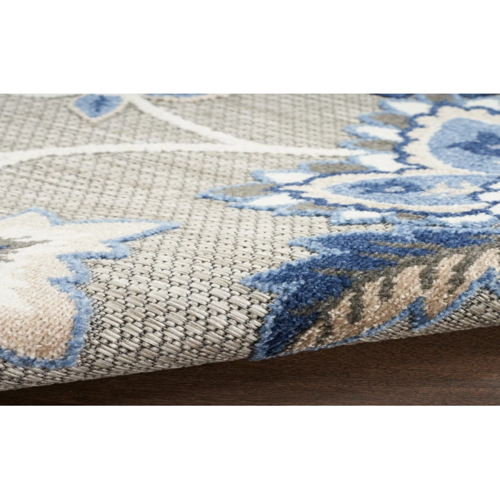 Nourison Aloha Blue Grey ALH31 2 ft. X 6 ft. Rectangle Rug