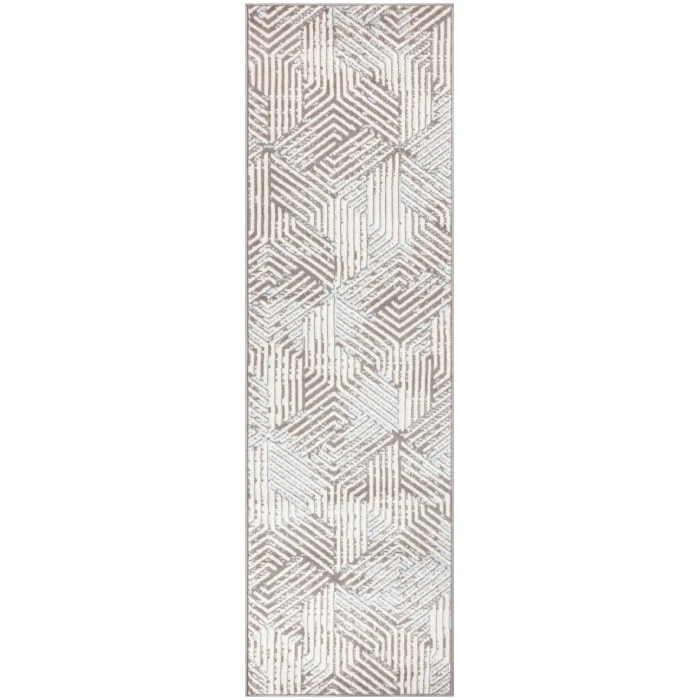 Nourison Grafix Grey GRF39 2 ft. X 6 ft. Rect. Rug