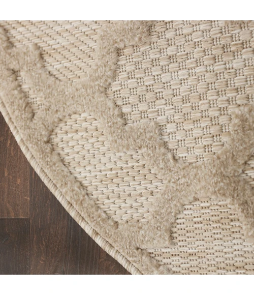 Nourison Easy Care Cream NES01 6 ft. X Round Rug