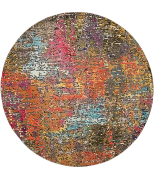 Nourison Celestial Round Area Rug CES14-Sunset