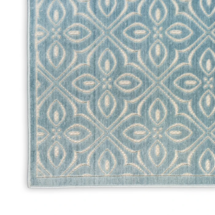 Nourison Washable Charm Blue Ivory WCH03 4 ft. X 6 ft. Rect. Rug