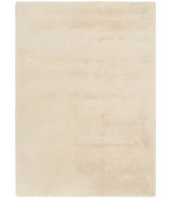 Nourison Home Soft Plush Rabbit Fur SFF01 Beige 4 ft. X 6 ft. Area Rug