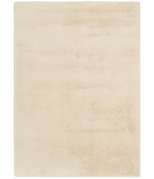 Nourison Soft Plush Rabbit Fur Beige SFF01 4 ft. X 6 ft. Rect. Rug