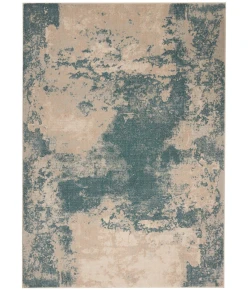 Nourison Home Maxell MAE13 Ivory/Teal 3 ft. 10 in. X 5 ft. 10 in. Area Rug