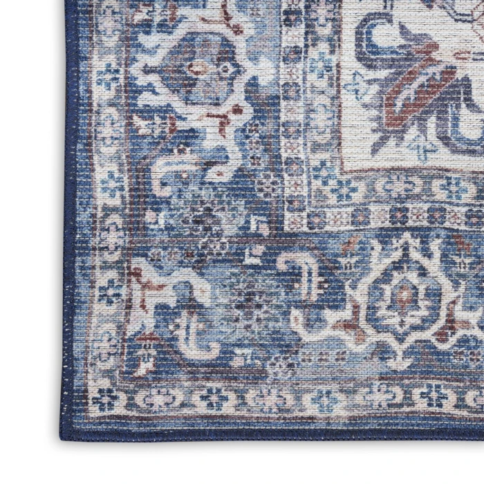 Nourison Machine Washable Series 1 Navy Ivory SR104 9 ft. X 12 ft. Rect. Rug