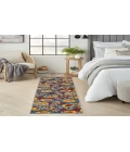 Nourison Aloha Navy Multicolor ALH17 2 ft. X 6 ft. Rectangle Rug