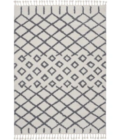 Nourison Home Moroccan Shag MRS01 White 5 ft. 3 in. X 7 ft. 11 in. Area Rug
