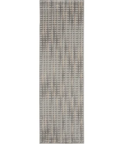 Nourison Solace Grey Beige SLA04 2ft.3in. x 7ft.3in. Rect. Rug