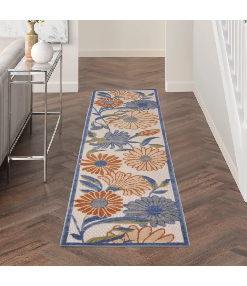 Nourison Aloha Beige Multicolor ALH33 2 ft. 3 in. X 8 ft. Rect. Rug
