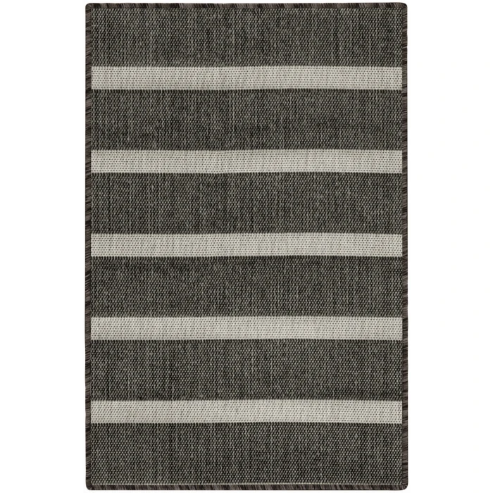 Nourison Positano Black Ivory POS03 2ft. x 3ft. Rect. Rug