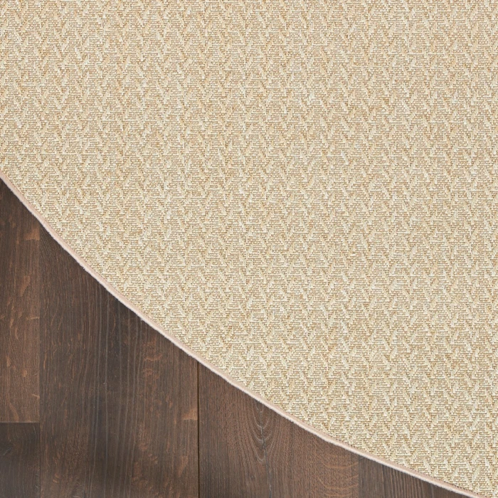 Nourison Tulum Cream TLM02 8 ft. X Round Rug