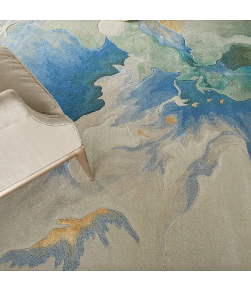 Nourison Prismatic Seafoam PRS16 12 ft. X 15 ft. Rect. Rug