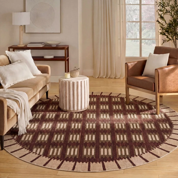 Nourison Nordic Rust NRC16 8ft. x Round Round Rug