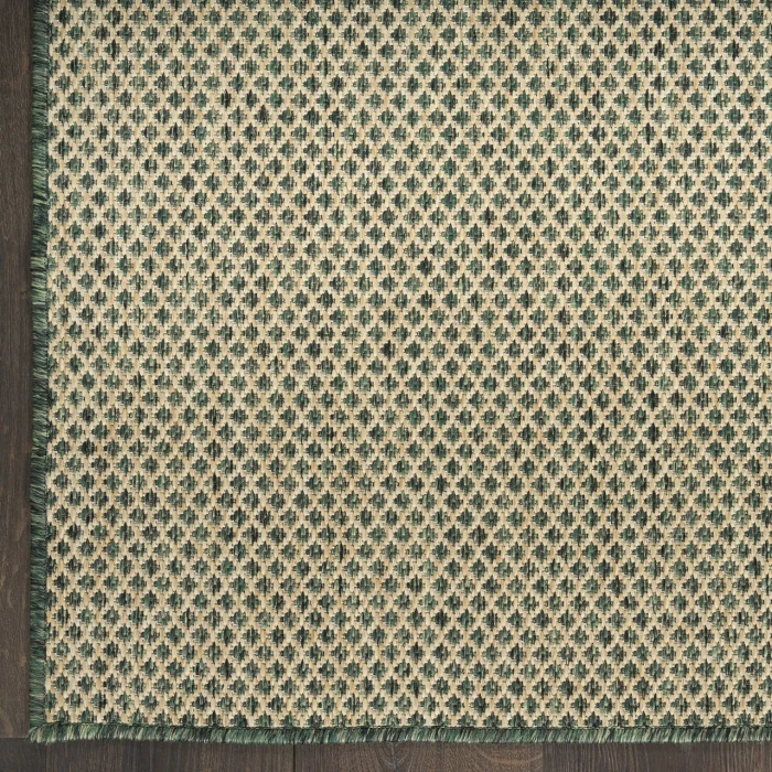 Nourison Home Courtyard Green COU01 2ft.2in. x 10ft. Rect. Rug