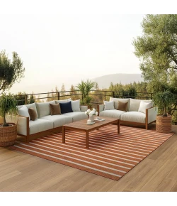 Nourison Home Positano POS03 Terracotta Ivory 6 ft. X 9 ft. Area Rug