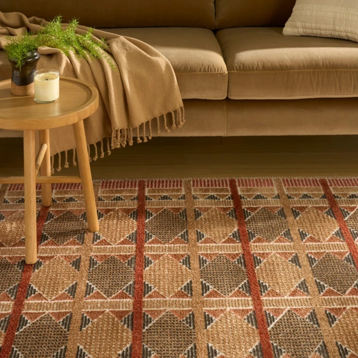 Nourison Nordic Rust Multicolor NRC06 5 ft. X 7 ft. Rect. Rug