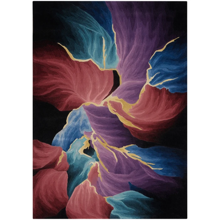 Nourison Prismatic Black PRS34 6 ft. X 8 ft. Rect. Rug