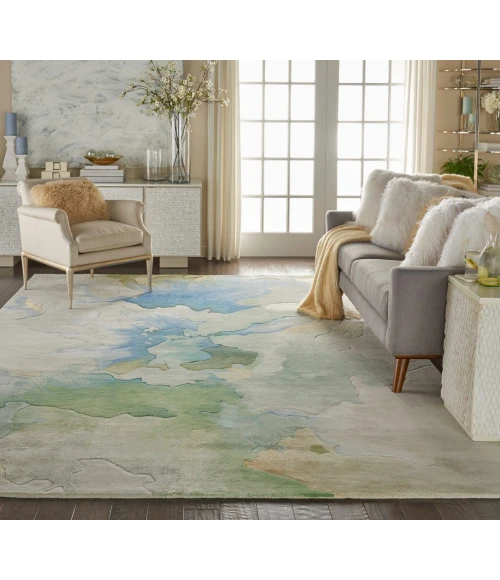 Nourison Prismatic Seafoam PRS16 12 ft. X 15 ft. Rect. Rug