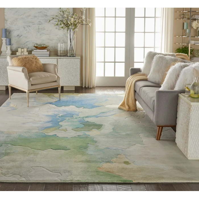 Nourison Prismatic Seafoam PRS16 12 ft. X 15 ft. Rect. Rug
