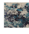 Nourison Celestial Area Rug CES02-Ivory/Teal Blue