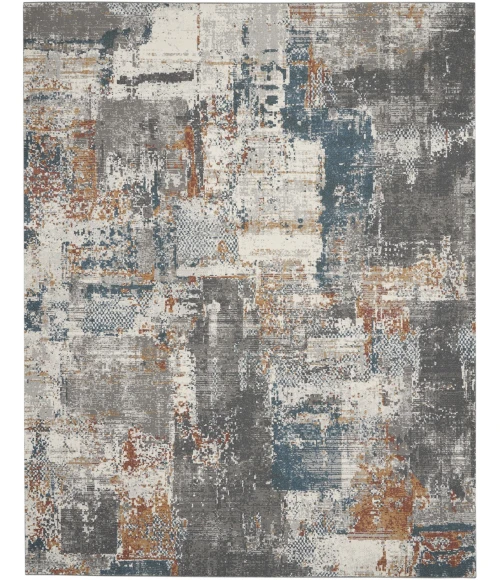 Nourison Home Tangra Grey TNR06 7ft.10in. x 9ft.10in. Rect. Rug
