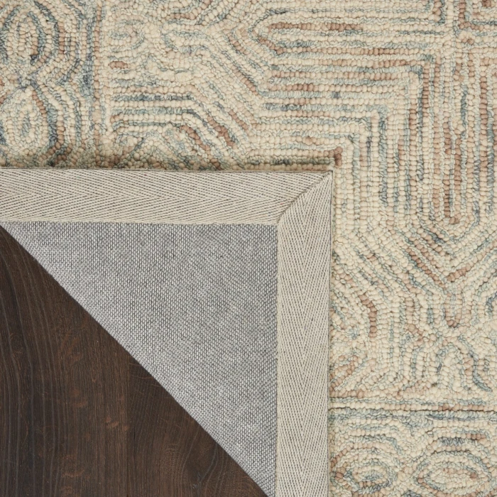 Nourison Interlock Blue Ivory ITL03 5 ft. X 8 ft. Rect. Rug