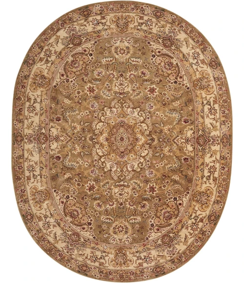 Nourison Home Nourison 2000 Green 2028 7ft.6in. x 9ft.6in. Oval Oval Rug