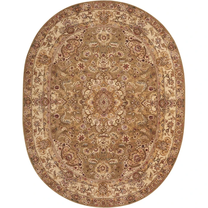 Nourison Home Nourison 2000 Green 2028 7ft.6in. x 9ft.6in. Oval Oval Rug
