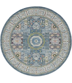 Nourison Home Ankara Global Blue ANR17 6ft. x Round Round Rug