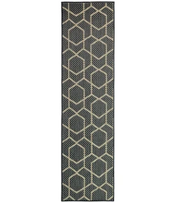 Nourison Home Horizon Indoor/Outdoor HOZ01 Charcoal 2 ft. 2 in. X 8 ft. Area Rug