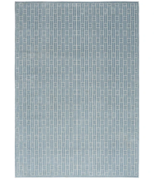 Nourison Washable Charm Blue Ivory WCH02 4 ft. X 6 ft. Rect. Rug