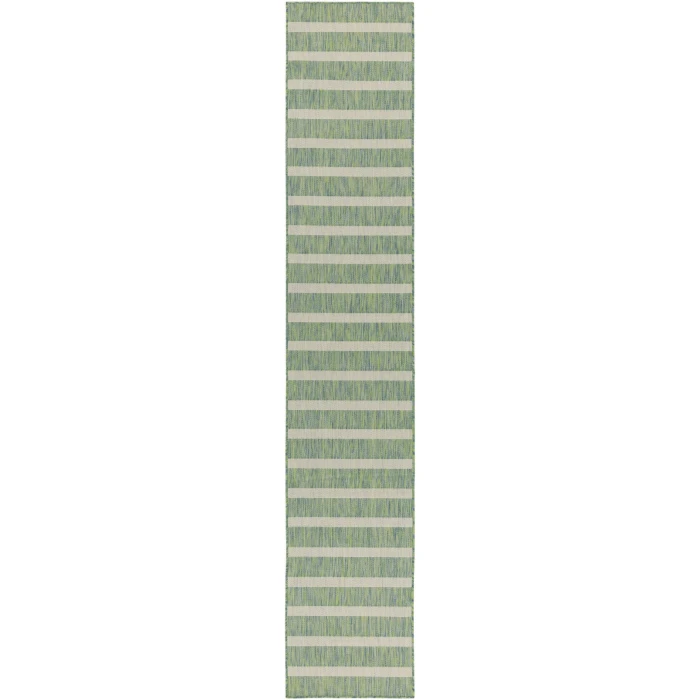 Nourison Positano Blue Green Ivory POS03 2 ft. 2 in. X 12 ft. Rect. Rug