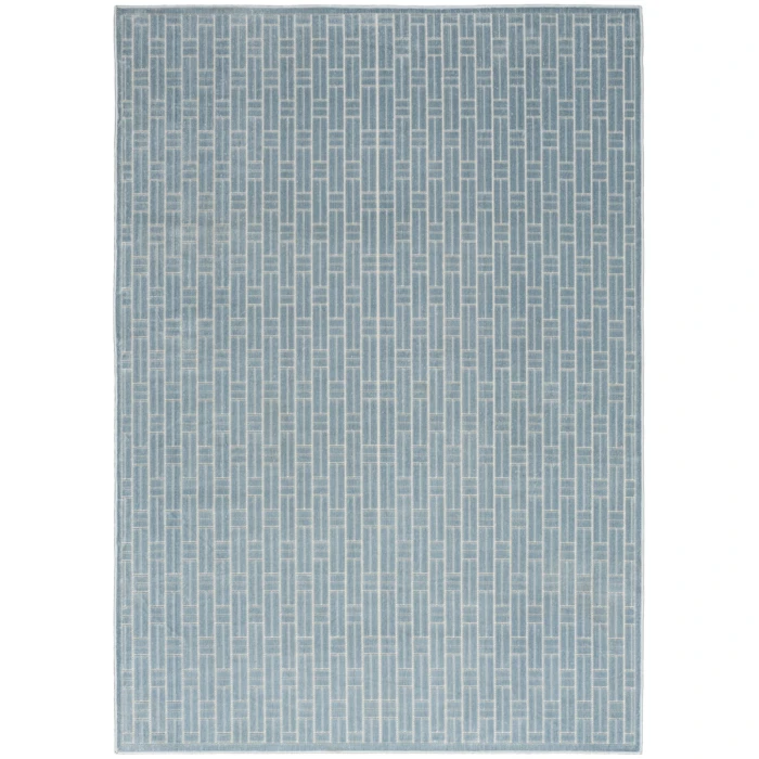 Nourison Washable Charm Blue Ivory WCH02 6 ft. X 9 ft. Rect. Rug