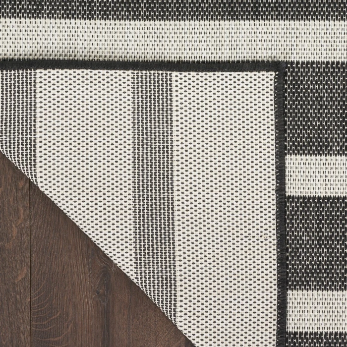 Nourison Positano Black Ivory POS03 12ft. Square Rug