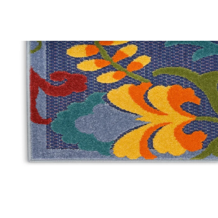 Nourison Aloha Navy Multicolor ALH17 2 ft. X 6 ft. Rectangle Rug