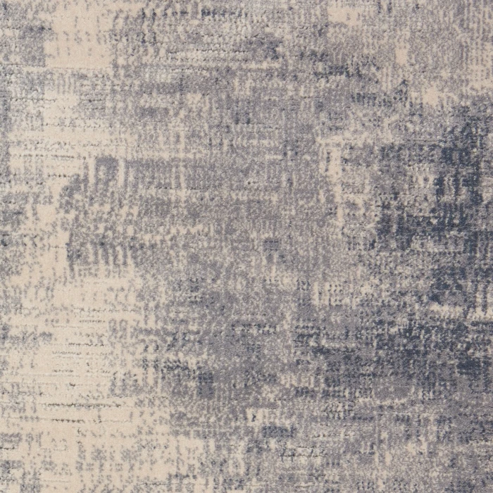 Nourison Rustic Textures Area Rug RUS02 Blue/Ivory 5'3" Round