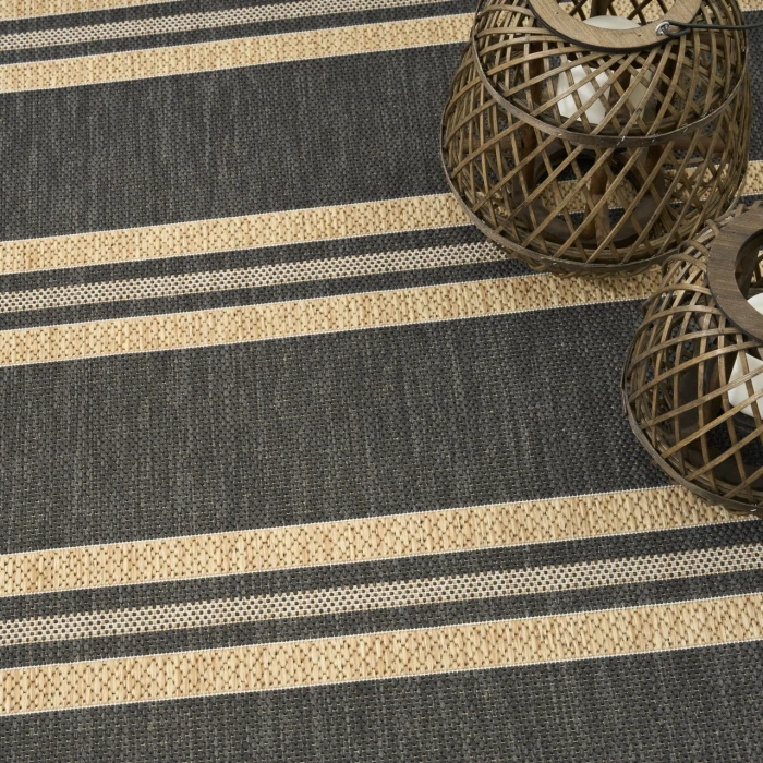 Nourison Home Horizon Indoor/Outdoor Black HOZ05 10ft. x 14ft. Rect. Rug