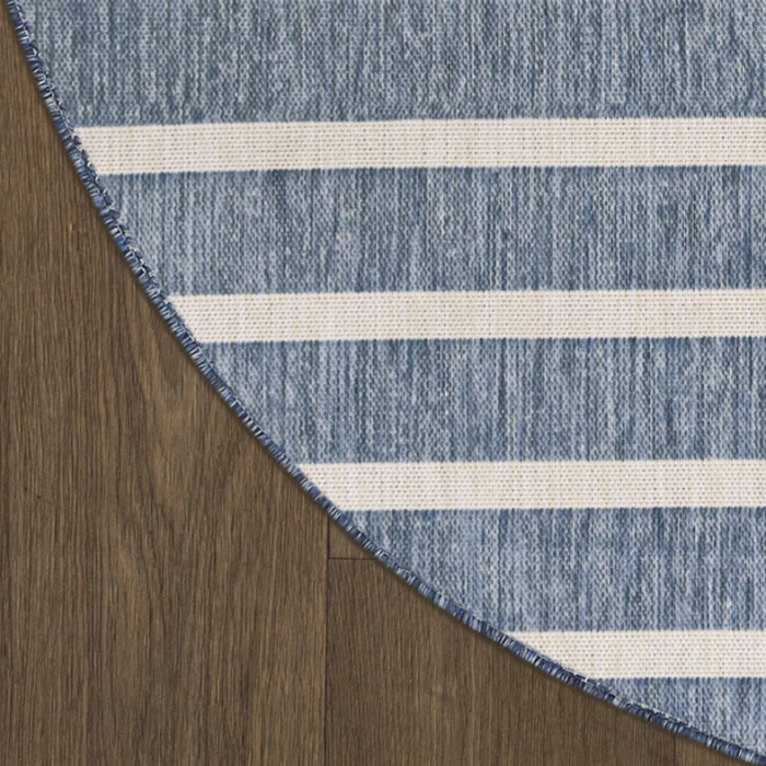 Nourison Positano Navy Ivory POS03 6ft. Round Rug
