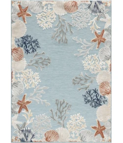 Nourison Home Suncoast Blue SNC04 5ft.3in. x 7ft.3in. Rect. Rug